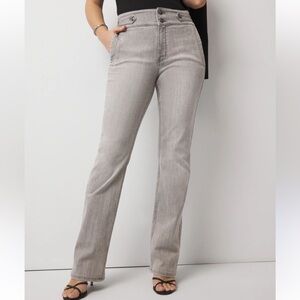 White House Black Market Light Gray Boot Cut Pants